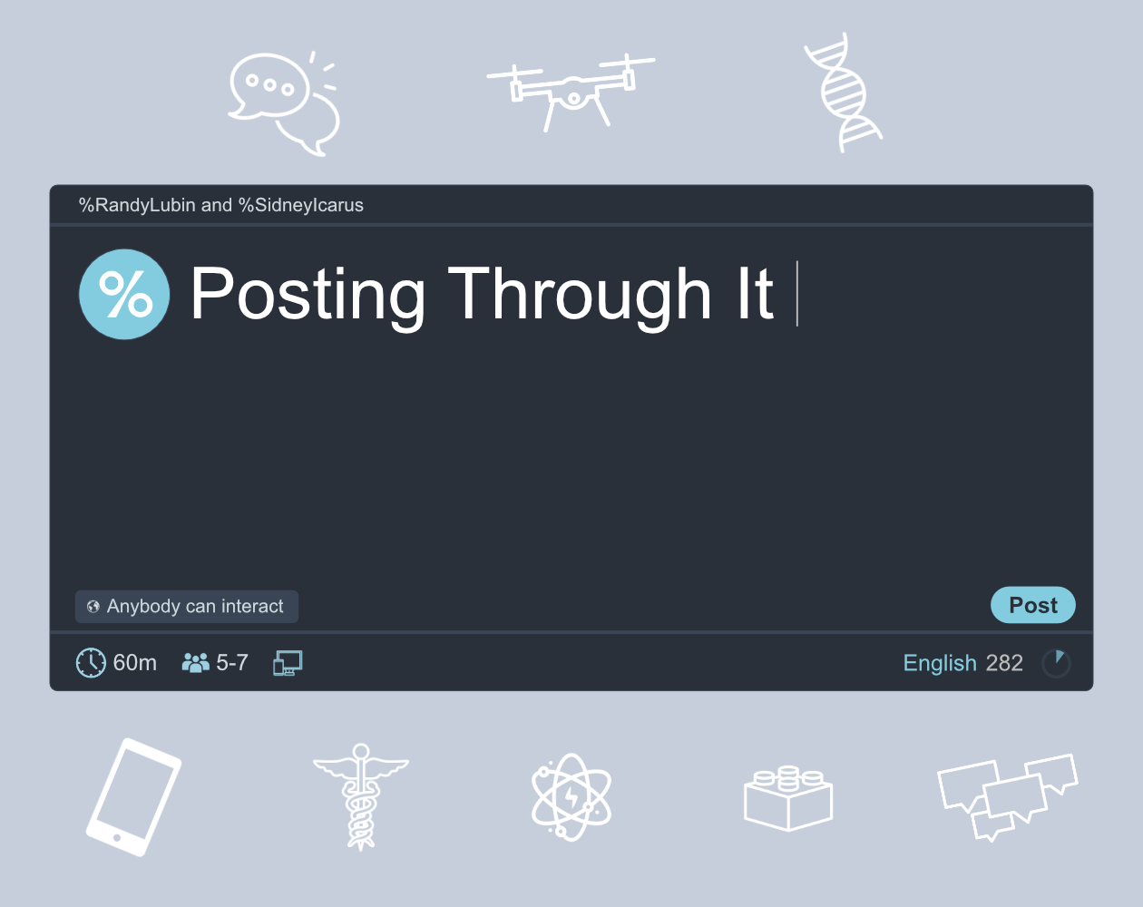 posting through it logo