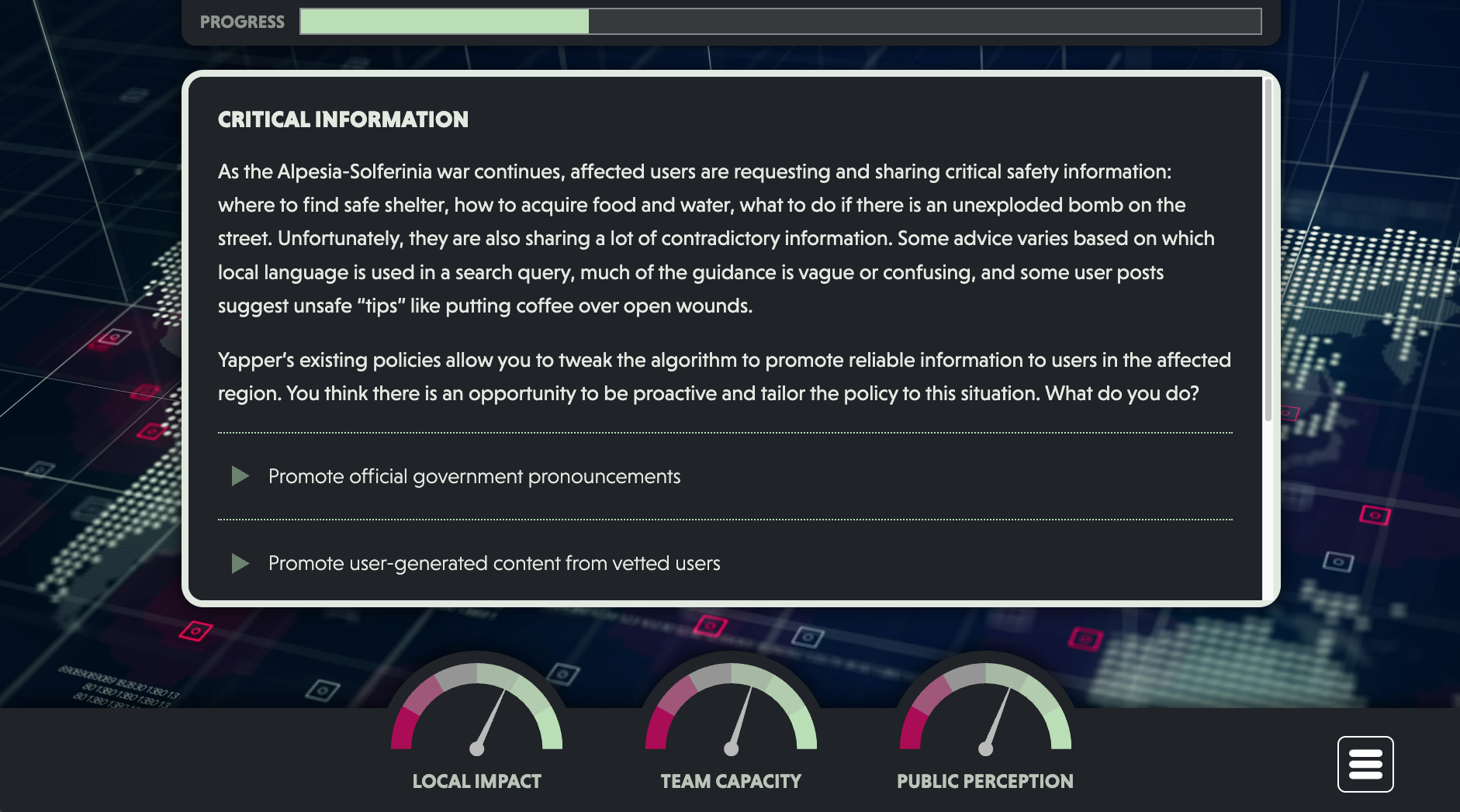screen shot of a trust and safety dilemma